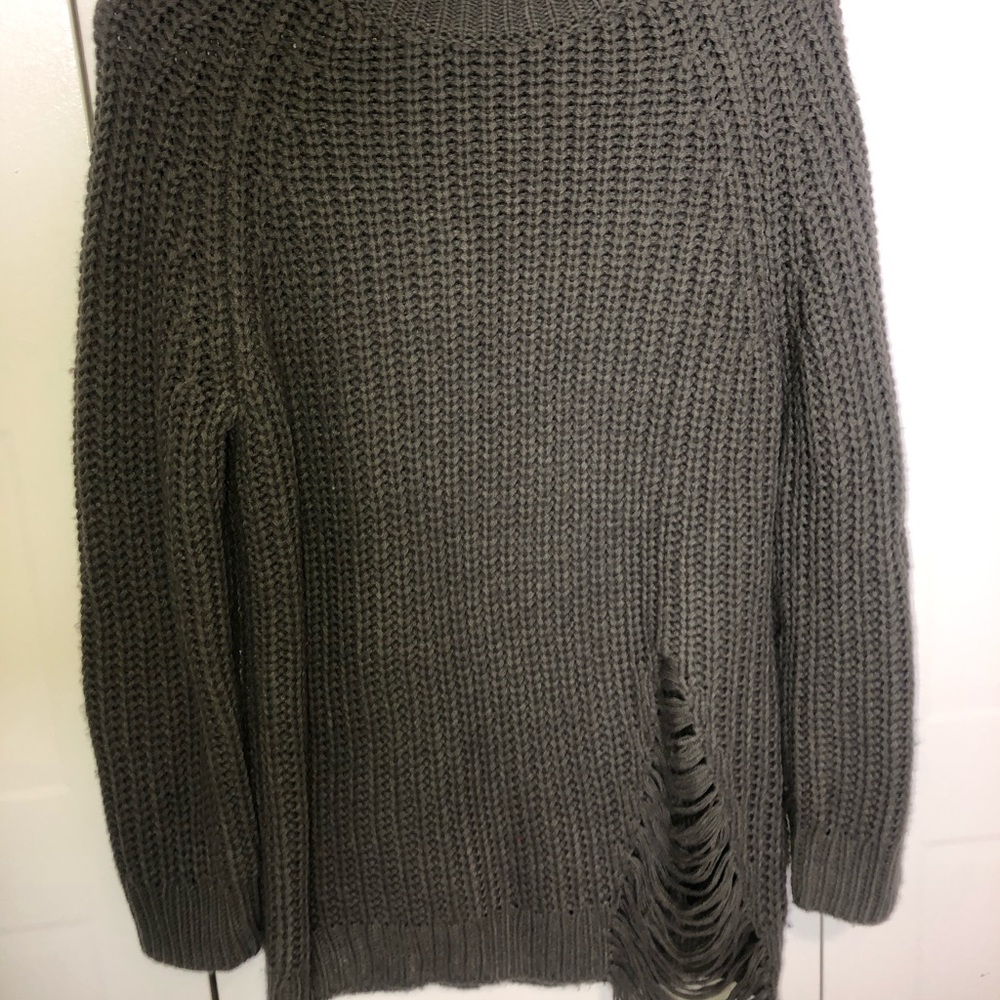 Distressed Grey Sweater